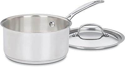 Chantal Induction 21 Steel 2.5 qt. Stainless Steel Pour-Spout Sauce Pan in  Brushed Stainless Steel with Strainer Glass Lid SLIN35-P18 - The Home Depot