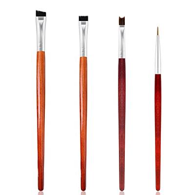 Flat Eyebrow Brush, URSOBTF Angled Eyeliner Brush Pointed Round Eyeliner  Brush Crease Eye Brushes,and Wood Handle, Nail Brushes 4 Pcs Set - Yahoo  Shopping