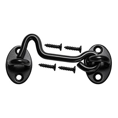 INIRET 2 Packs Flip Latches，1.81” x 1.77”Black Stainless Steel