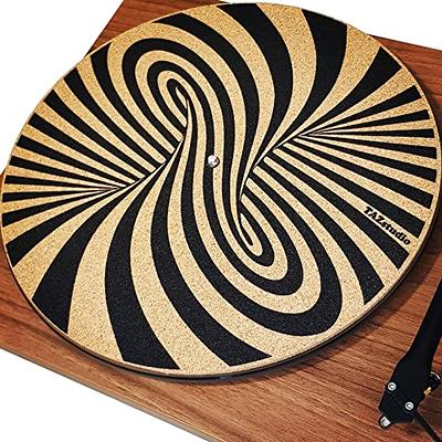 TazStudio Premium slipmat - Cork Turntable Mat for Better Sound Support on  Vinyl LP Record Player - Cork mat Original Geometric Design Psychedelic  Geometric Spiral Art [4mm Thickness]-m7 - Yahoo Shopping