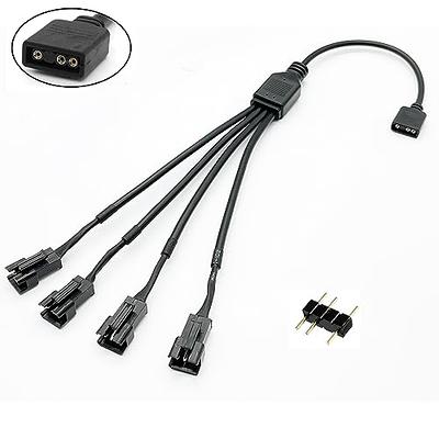 30cm Addressable RGB 1 to 4 Splitter Cable with/5 Male Pins