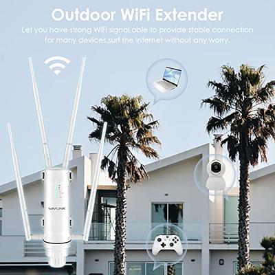  AX1800 WiFi 6 Wireless Outdoor Access Point,WAVLINK Long Range  Outdoor WiFi with PoE, Dual Band, Up to 128 Devices