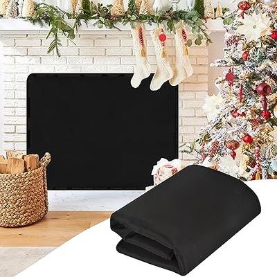 Christmas Magnetic Fireplace Cover 36x27, Decorative Fireplace Blanket  Insulation Cover for Heat Loss, Indoor Outdoor Fireplace Draft Stopper  Covers