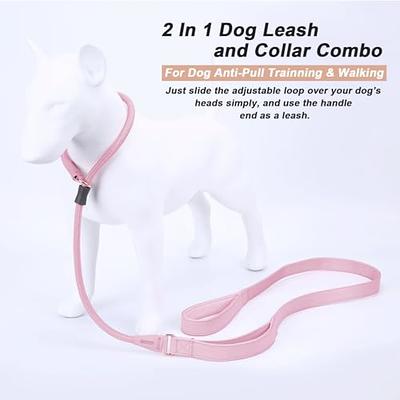 Leather Dog Leash 6ft ,Dog Collar and Leash Set,Soft and Comfortable Dog  Training Leather Leash and dog Walking Leash,Strong Braided Dog Collar and  Leash Set for Heavy Duty Dog,Large Medium Small Dogs 