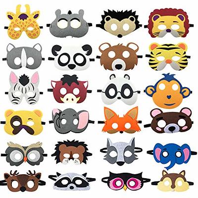 SSZS 24 Packs Animal Masks Party Favors for Kids Toys Set, Dress