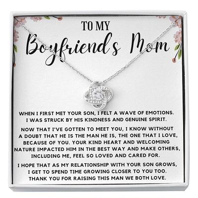 Birthday Gifts for Boyfriend's Mom, to My Boyfriend's Mom Necklace, Christmas Gift for Boyfriend's Mom