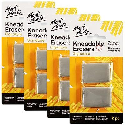 Mont Marte Kneadable Erasers Signature 2pc 4-Pack, Kneaded Erasers for  Drawing, Create Highlights, Erase or Lighten Charcoal, Pastel, Pencil,  Chalk Artwork, Ideal for Artists, Drawing or Sketching - Yahoo Shopping