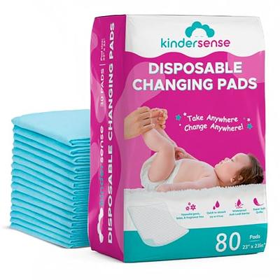 Baby Disposable Changing Pad, 100Pack Soft Waterproof Mat, Portable Diaper  Changing Table & Mat, Leak-Proof Breathable Underpads Mattress Play Pad