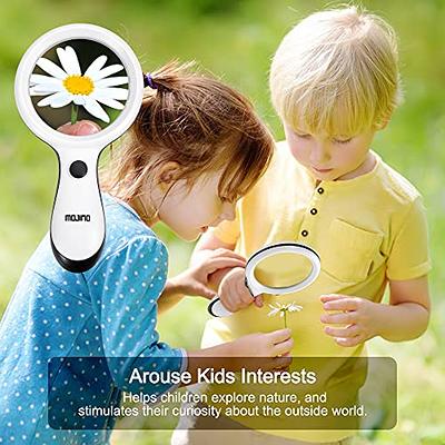  30X 40X Magnifying Glass with Light and Stand, Large Lighted Magnifying  Glass 18 LED Illuminated Handheld Magnifier Folding for Reading Close Work  Coins Jewelry Macular Degeneration (Red) : Health & Household