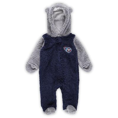 Newborn Navy Chicago Bears Allover Print Raglan Full-Zip Jumper