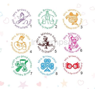 Kids Name Stamp for Clothing,Personalized Name Stamp 4 Animal Styles Cartoon Pattern Stamp,Custom Name Stamp Children's Seal Cute Waterproof Wash