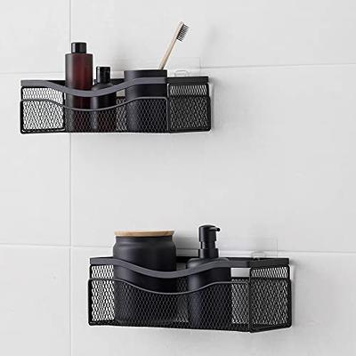  POKIPO Shower Caddy 5 Pack, Adhesive Shower Organizer with Soap  Dishes & Toothbrush Holder & 20 Hooks, Large Rustproof Stainless Steel Bathroom  Shower Shelf for Inside Shower Storage Decor, Black 