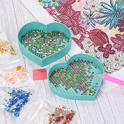 AZURAOKEY 5D DIY Diamond Painting Tray Heart Shape Rhinestone Drill Plate  Tools Heart Diamond Painting Trays Plastic Bead Sorting Trays Diamond  Painting Tray Tools Accessories - Sky Blue - Yahoo Shopping