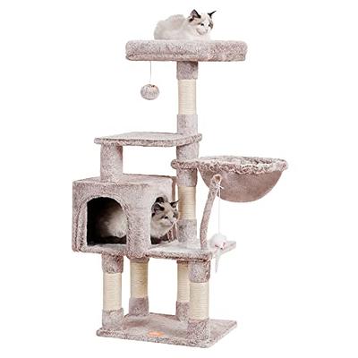 Bestpet 54in Cat Tree Tower with Cat Scratching Posts Stand House Cat Condo with Funny Toys Pink