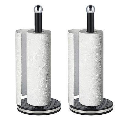  2 Pack Paper Towel Holder-Paper Towel Holder  Countertop,Standing Paper Towel Holders