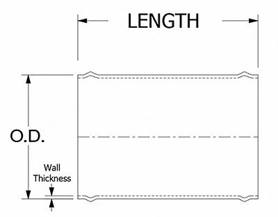 Copper Round Tube 12mm OD 1mm Wall Thickness 100mm Length Pipe