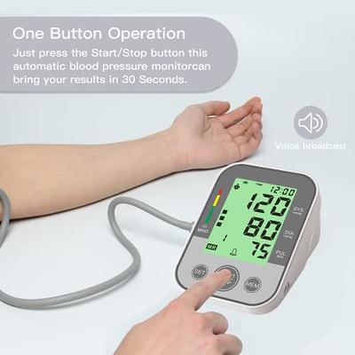Blood Pressure Monitor Upper Arm Automatic Digital BP Monitor Adjustable  Large Cuff Backlit Display 2x500 Memories 4 AAA Batteries BP Machine BP  Meter