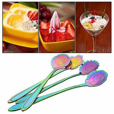 Coffee Spoon, Ice Cream Spoon, Reusable Cocktail Stirrer, Metal