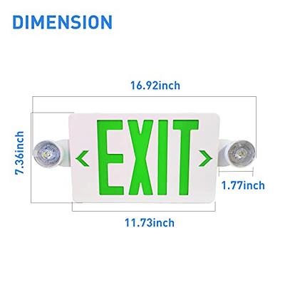 ostek Led Emergency Light With Battery Backup, Adjustable Light Heads,  Emergency Exit Lights For Home Power Failure, High Light Output