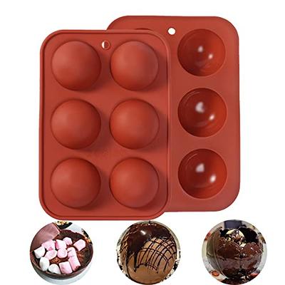 Chocolate Molds Silicone, Chocolate Molds with 6 Semi Sphere Jelly Holes, 2  Packs Hot Cocoa Bomb