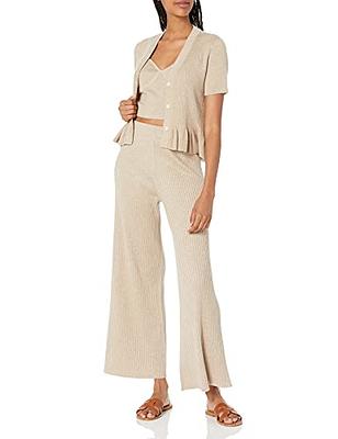 The Drop Women's Catalina Pull-On Rib Sweater Pant, Heather Brown, L -  Yahoo Shopping