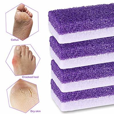 4 PACK Foot Pumice Stone Sponge for Feet Hard Skin Callus Remover and  Scrubber