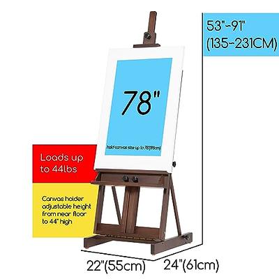 VISWIN Collapsible H-Frame Easel, Hold 1 or 2 Canvas up to 78, Adjustable  Beech Wood