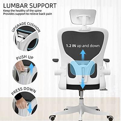 Monhey Ergonomic Office Chair with Lumbar Support & Headrest & Flip-up Arms  Height Adjustable Rocking Home Office Desk Swivel High Back Computer Chair  Warm Taupe Mesh Study Chair - Yahoo Shopping