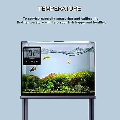 AQUANEAT 2 Pack Aquarium Thermometer, Reptile Thermometer, Fish Tank  Thermometer, Digital Thermometer, Terrarium Water Temperature Test, with  Large LCD Display