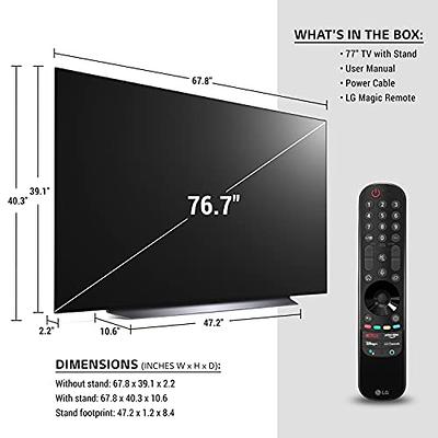  LG OLED C1 Series 77 Alexa Built-in 4k Smart TV, 120Hz Refresh  Rate, AI-Powered, Dolby Vision IQ and Dolby Atmos, WiSA Ready, Gaming Mode  (OLED77C1PUB, 2021) : Everything Else