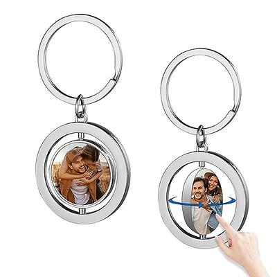  Personalized Custom Keychain with Picture - Turnable