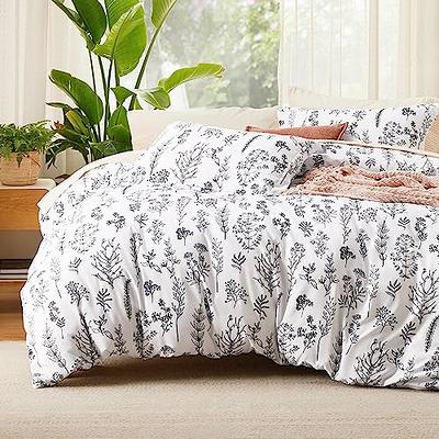 Bedsure Twin Comforter Set Dorm Bedding - Sage Green, Cute Floral Bedding  Comforter Set for Women, Soft Reversible Botanical Flowers Comforter, 2