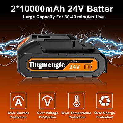 SuperHandy Mini Electric Chainsaw - 8 Bar 20V 2Ah Li-ion Cordless Battery System (Orange)