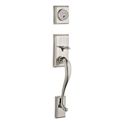 Kwikset Hawthorne Front Door Lock Handle and Deadbolt Set, Entry