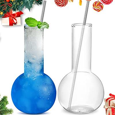 INFTYLE Creative Tube Cocktail Glass Set of 2-14oz Distilling Flask Clear  Glass for Cocktail Martini Tequila Margarita for Party, Home Bar or Gift -  Yahoo Shopping