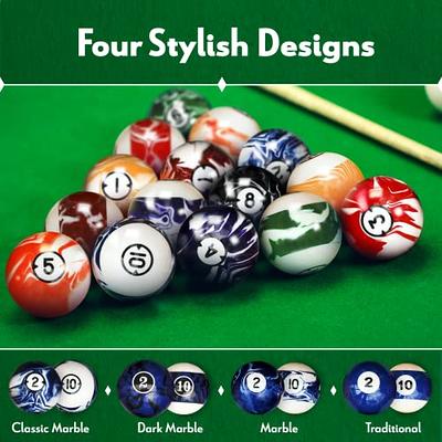 Classic Sport Official Size Billiard Pool Ball Set with Cue Ball