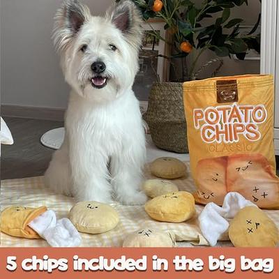 Potato Chip Bag Funny Dog Toys Plush Squeaker Food Toy For Small