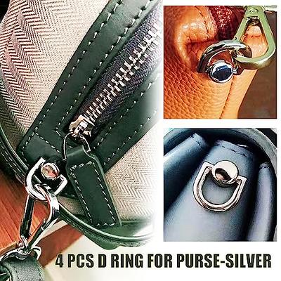 D Rings for Purse Making, 4 PCS Metal Rivets for Leather, 360 Degree  Rotatable D Ring and Stud Screw, Crossbody Conversion Kit Bag Making  Hardware, Dog Buckles, Purse, DIY Handcraft- Silver - Yahoo Shopping