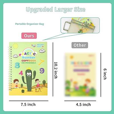 Reusable children's calligraphy copybook, preschool grooved copybook,Magic  Practice Copy Book