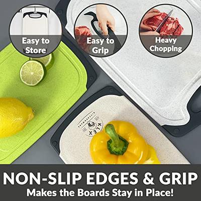 Multi-function Cutting Board, Wheat Straw Plastic Cutting Board For Kitchen Dishwasher  Safe Chopping Board With Juice Grooves, Non-slip Fruit Chopping