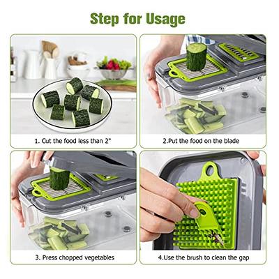 Geedel Vegetable Chopper, Onion Chopper Pro Food Chopper, Kitchen Vegetable  Slicer Dicer Cutter Grater, Veggie Chopper with container for Salad Onion  Potato Carrot (4 in 1, White) - Yahoo Shopping