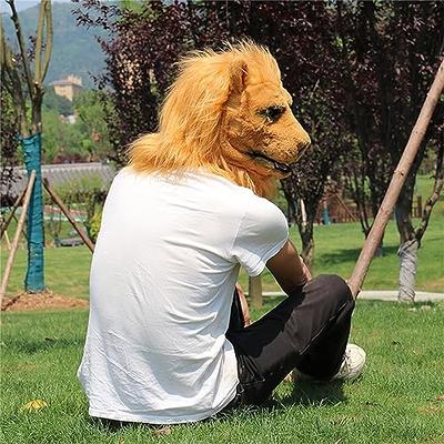 Therian Mask Wolf Halloween Costume for Men Scary Animal Furry