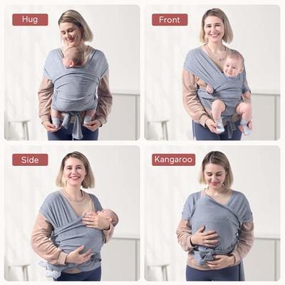 Baby Sling Carrier, Adjustable Baby Holder Carrier, Baby Half Wrapped Sling  Hip Carrier, One Shoulder Labor-Saving, Cloth Fabric Lightweight Baby  Carrier for Newborn to Toddler Up to 45 lbs (Grey) : 