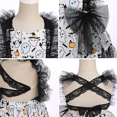 Baby Girls 1st 2nd Birthday Outfit Ghost Print Tulle Ruffle