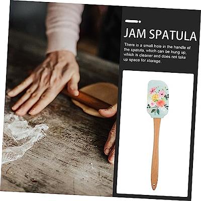 Silicone Spatula Jam Spatula Scraper, Wooden Handle Baking Tools