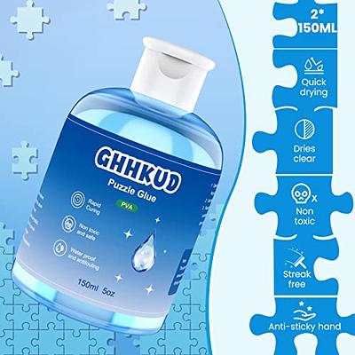 GHHKUD Jigsaw Puzzle Glue,300ML Puzzle Glue Clear with Applicator