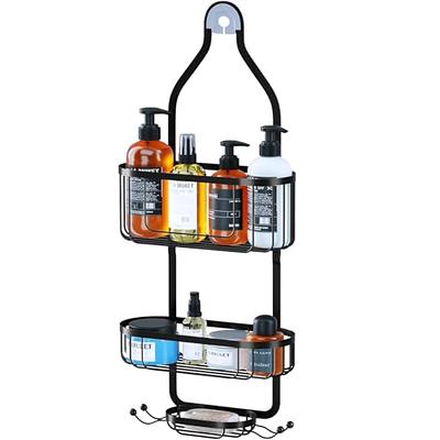 The Plumber's Choice Shower Caddy Over Shower Head Basket Shelf with Hooks  Hanging Sponge Shampoo Holder Organizer Stainless Steel in Chrome PBE2050 -  The Home Depot