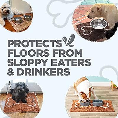 VCEPJH Absorbent Dog Mat for Food and Water Bowls - 2 Pack 32x20