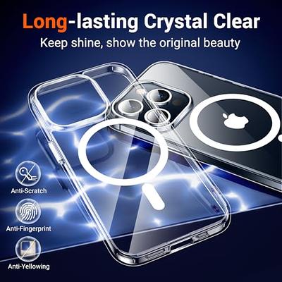 For iPhone 15 Pro Max 14 13 12 Slim Clear Mag Safe Case w/ Camera Lens  Protector