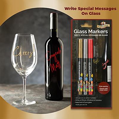 Parker & Bailey Glass Markers - Metallic Markers Wine Glass Markers Washable  Wine Markers for Window Mirror Ceramics Drink Glasses Bottles Non-Toxic  Glass Pens Gold Silver Red Markers - 3 Pack - Yahoo Shopping